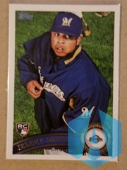 2011 Topps #143 Jeremy Jeffress Milwaukee Brewers RC Rookie